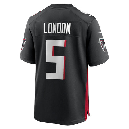 A.Falcons #5 Drake London Black 2022 Draft First Round Pick Game Jersey Stitched American Football Jerseys - Main View