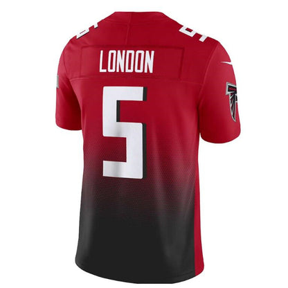 A.Falcons #5 Drake London  Red Vapor F.U.S.E. Limited Jersey Stitched American Football Jerseys - Main View