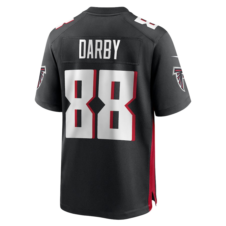 A.Falcons #88 Frank Darby Black Game Jersey Stitched American Football Jerseys - Main View