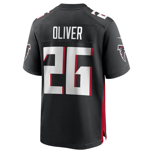 A.Falcons #26 Isaiah Oliver Black Game Jersey Stitched American Football Jerseys - Main View