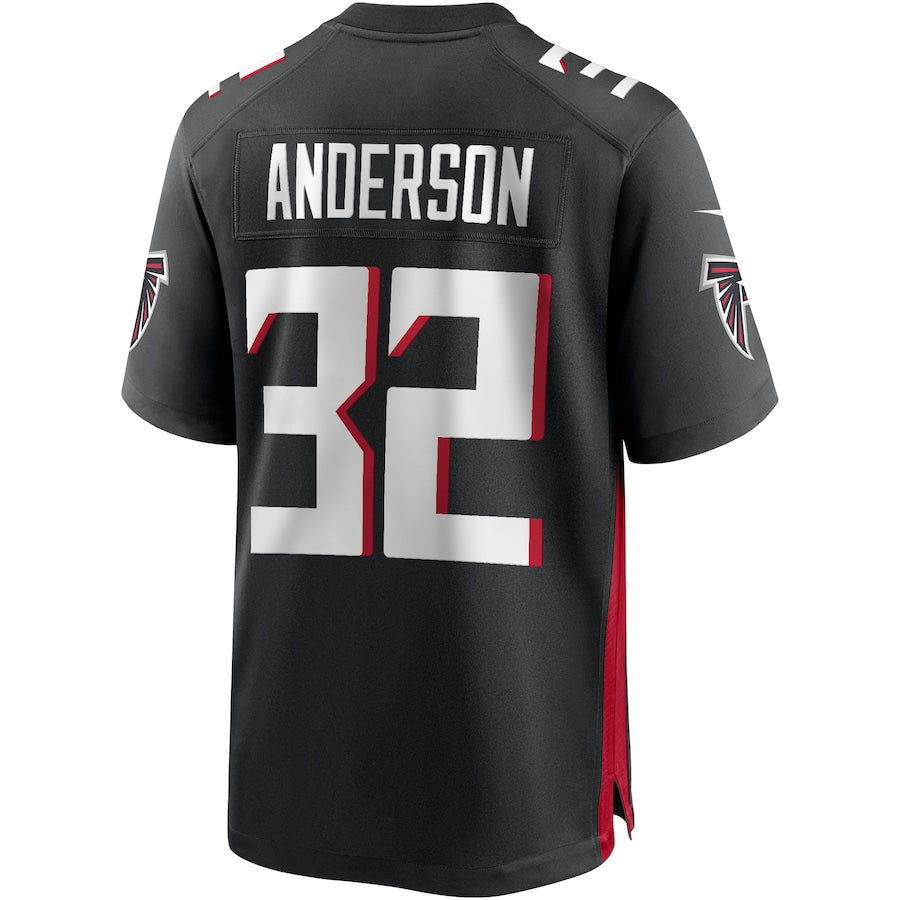 A.Falcons #32 Jamal Anderson Black Game Retired Player Jersey Stitched American Football Jerseys - Main View