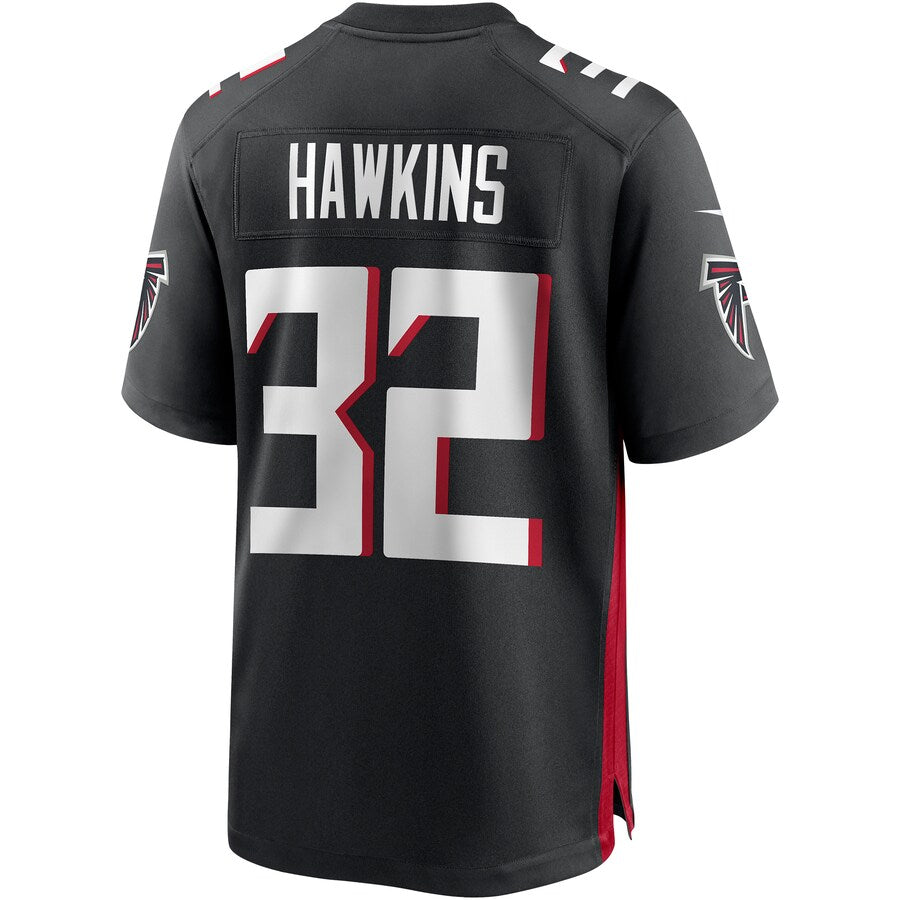 A.Falcons #32 Jaylinn Hawkins Black Player Game Jersey Stitched American Football Jerseys - Main View