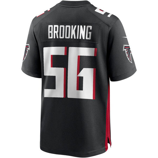 A.Falcons #56 Keith Brooking Black Game Retired Player Jersey Stitched American Football Jerseys - Main View
