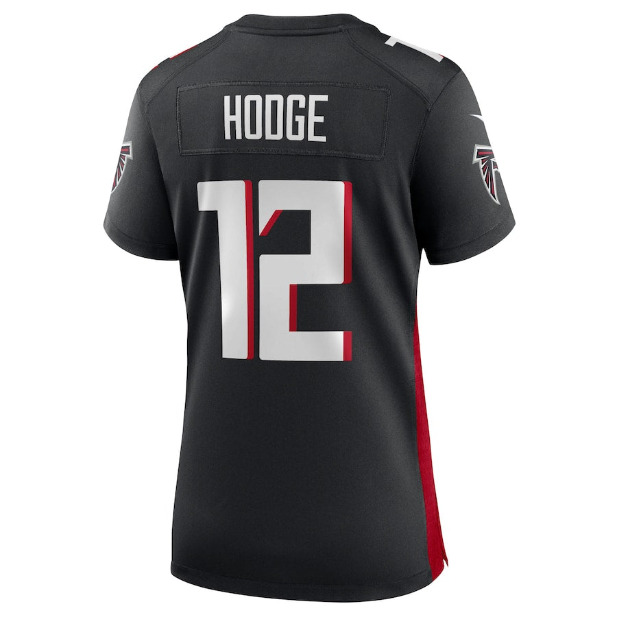 A.Falcons #12 KhaDarel Hodge Black Game Jersey Stitched American Football Jerseys - Main View