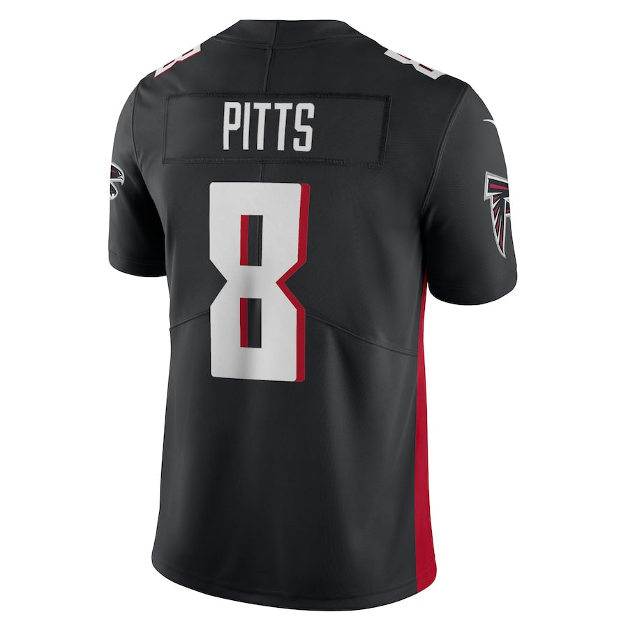 A.Falcons #8 Kyle Pitts Black Vapor Limited Jersey Stitched American Football Jerseys - Main View