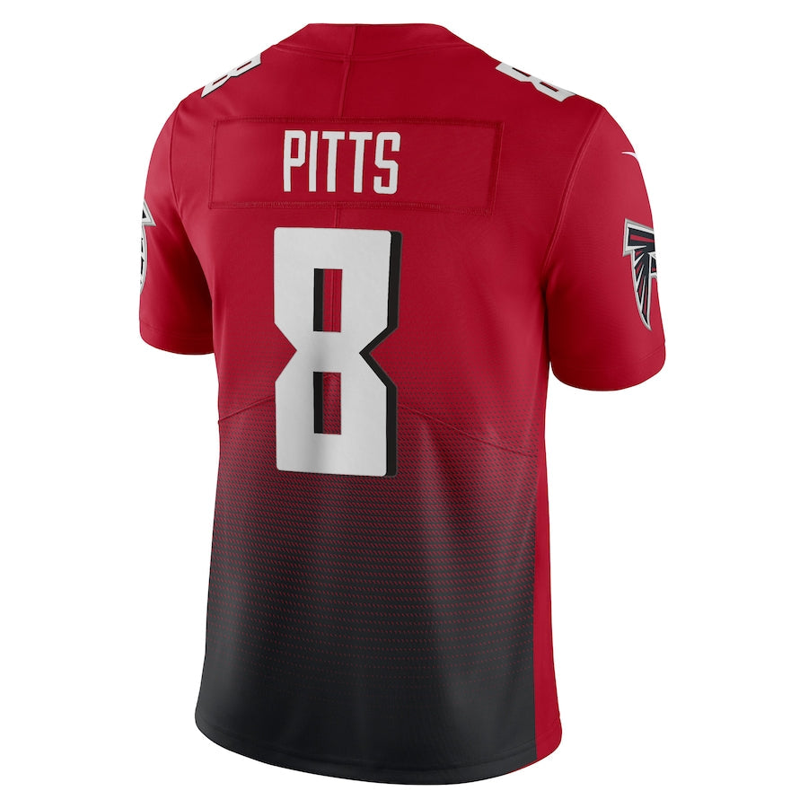 A.Falcons #8 Kyle Pitts Red Alternate 2 Vapor Limited Jersey Stitched American Football Jerseys - Main View