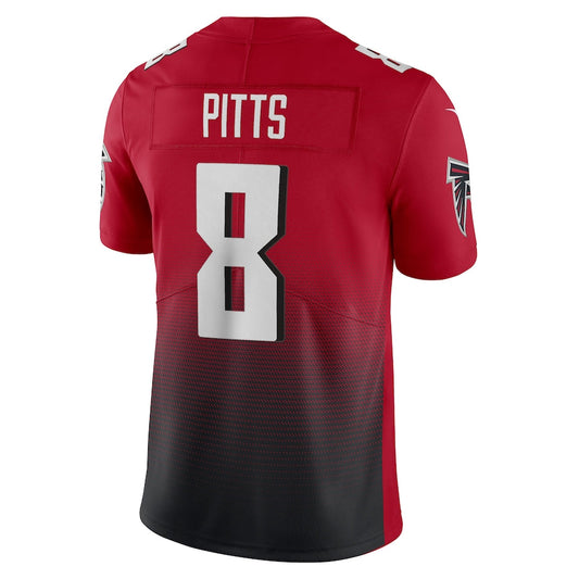 A.Falcons #8 Kyle Pitts Red Alternate 2 Vapor Limited Jersey Stitched American Football Jerseys - Main View