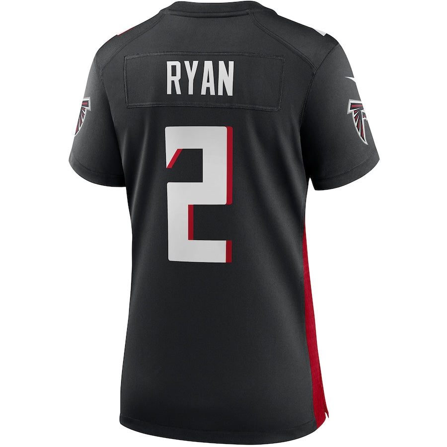 A.Falcons #2 Matt Ryan Black Player Game Jersey Stitched American Football Jerseys - Main View