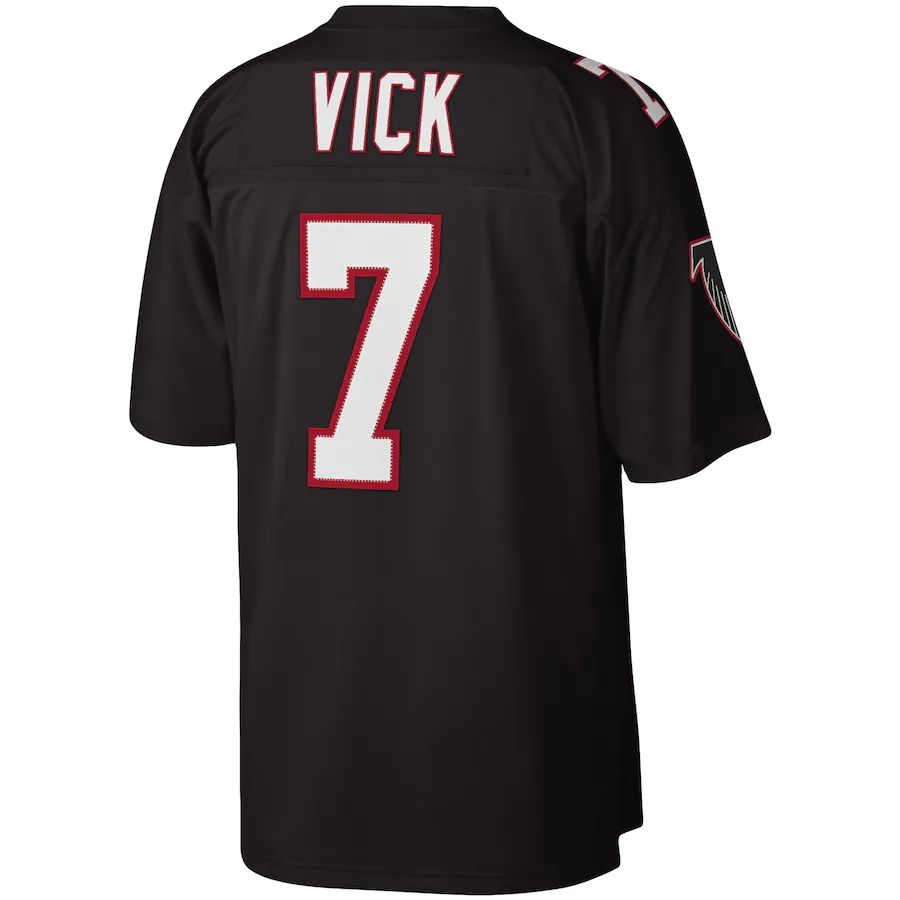 A.Falcons #7 Michael Vick Mitchell & Ness Black Legacy Replica Jersey Stitched American Football Jerseys - Main View