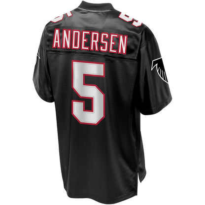 A.Falcons #5 Morten Andersen Pro Line Black Retired Player Stitched American Football Jerseys - Main View