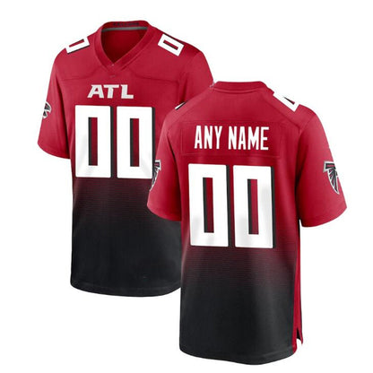 Custom A.Falcons Red Alternate Game Jersey Stitched American Football Jerseys - Main View