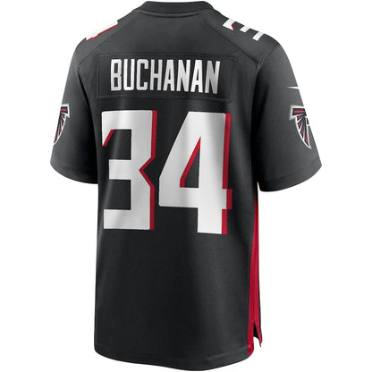 A.Falcons #34  Ray Buchanan Black Game Retired Player Jersey Stitched American Football Jerseys - Main View