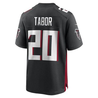 A.Falcons #20 Teez Tabor Black Game Player Jersey Stitched American Football Jerseys - Main View
