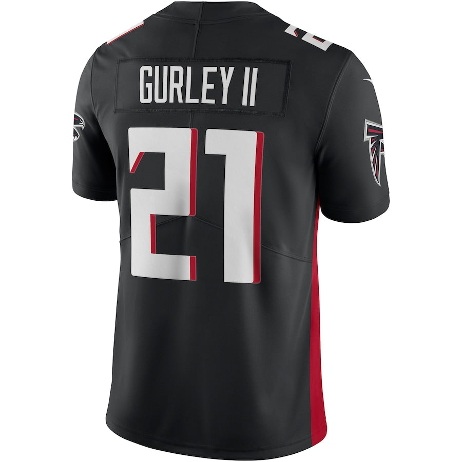 A.Falcons #21 Todd Gurley II Black Vapor Limited Jersey Stitched American Football Jerseys - Main View
