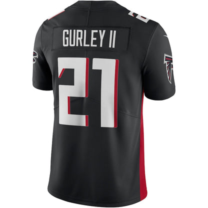 A.Falcons #21 Todd Gurley II Black Vapor Limited Jersey Stitched American Football Jerseys - Main View