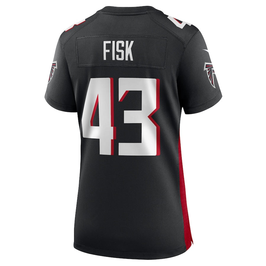 A.Falcons #43 Tucker Fisk Black Player Game Jersey Stitched American Football Jerseys - Main View