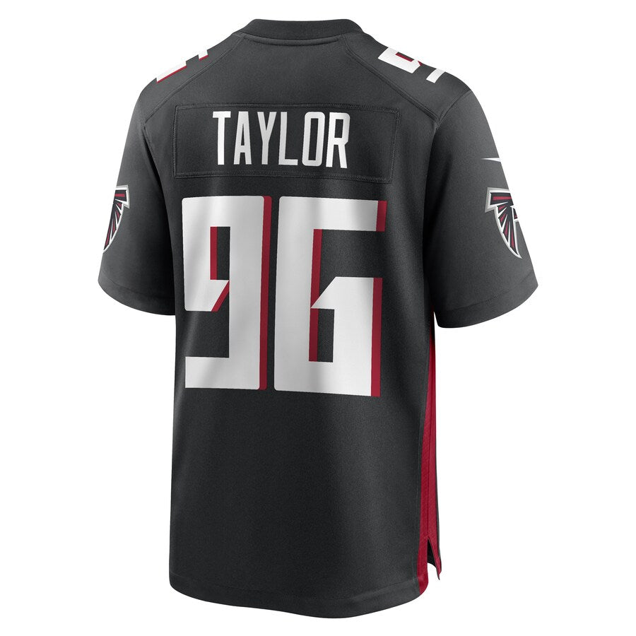 A.Falcons #96 Vincent Taylor Black Game Player Jersey Stitched American Football Jerseys - Main View