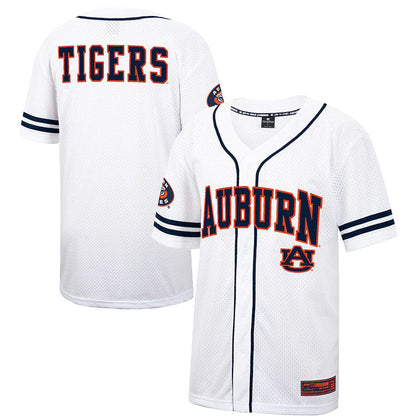 A.Tigers Colosseum Free Spirited Baseball Jersey White Navy Stitched American College Jerseys - Main View