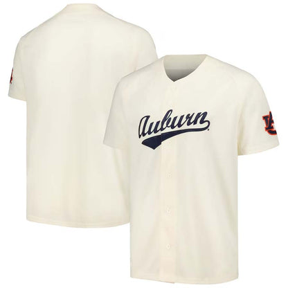A.Tigers Under Armour Replica Baseball Jersey - Cream Stitched American College Jerseys - Main View
