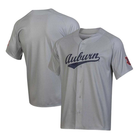 A.Tigers Under Armour Replica Baseball Jersey - Gray Stitched American College Jerseys - Main View