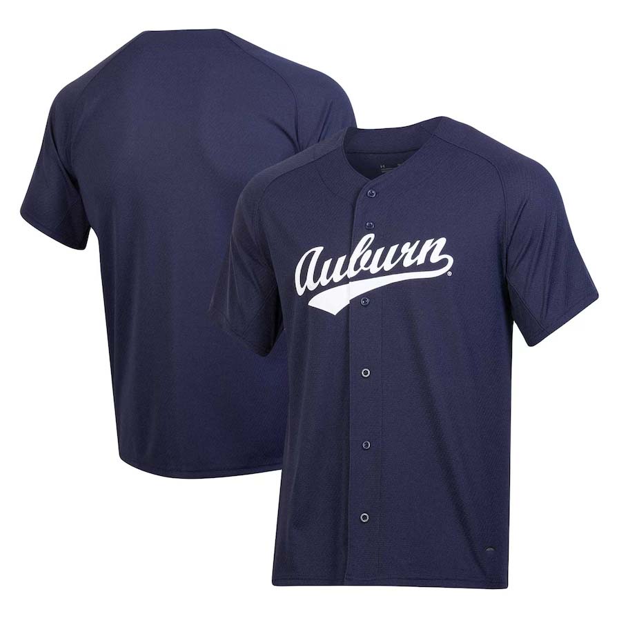 A.Tigers Under Armour Replica Baseball Jersey - Navy Stitched American College Jerseys - Main View