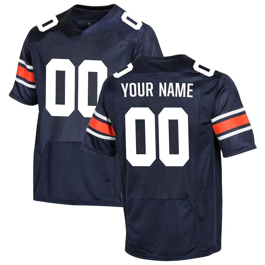 Custom A.Tigers Under Armour Replica Jersey Navy American Stitched College Jerseys - Main View