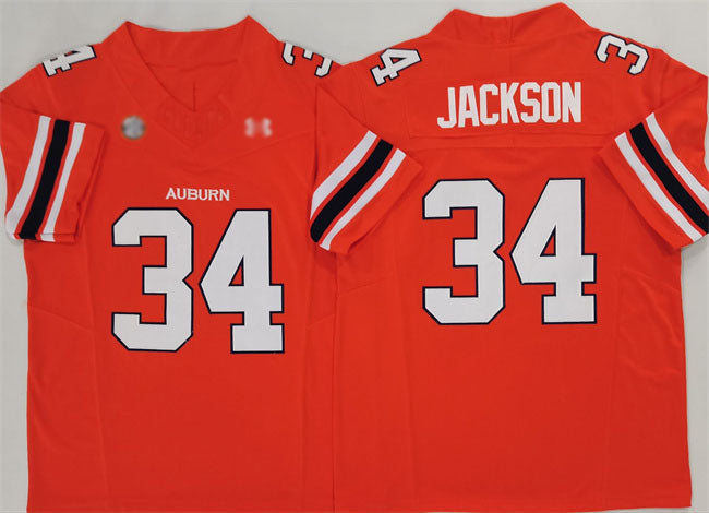 A.Tigers #34 Bo Jackson Orange 2024 F.U.S.E. Limited Stitched American College Jerseys - Main View