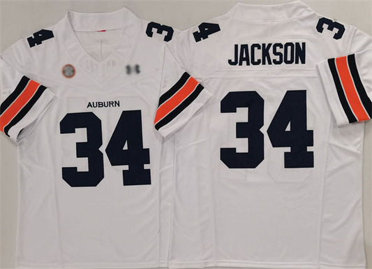 A.Tigers #34 Bo Jackson White 2024 F.U.S.E. Limited Stitched American College Jerseys - Main View