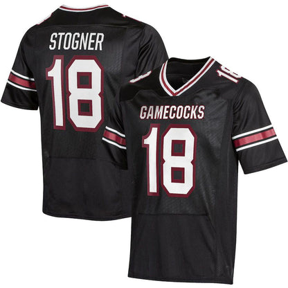 S.Carolina Gamecocks #18 Austin Stogner Under Armour NIL Replica Football Jersey Black Stitched American College Jerseys - Main View