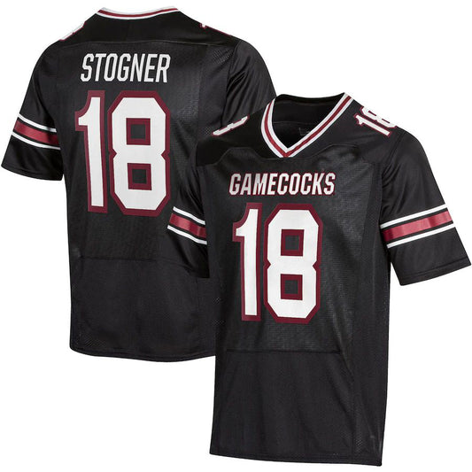 S.Carolina Gamecocks #18 Austin Stogner Under Armour NIL Replica Football Jersey Black Stitched American College Jerseys - Main View