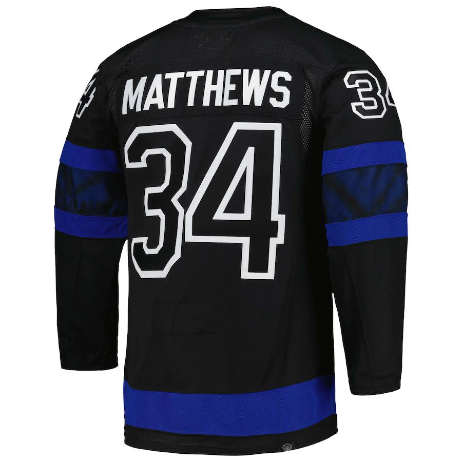 T.Maple Leafs #34 Auston Matthews Primegreen Authentic Pro Alternate Player Jersey Black Stitched American Hockey Jerseys - Main View
