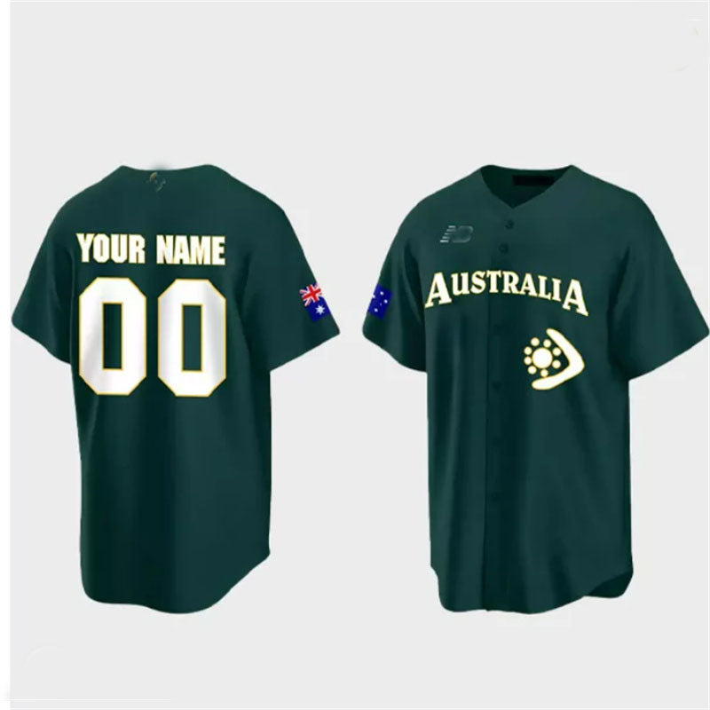 Custom 2023 World Baseball Classic Jersey ¨C Green Stitches Baseball Jerseys - Main View