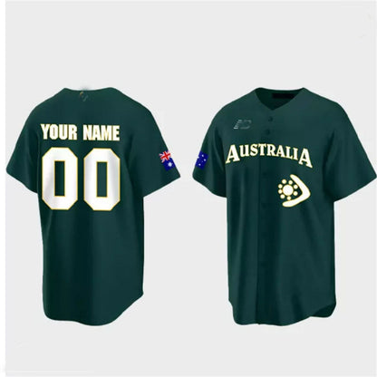 Custom 2023 World Baseball Classic Jersey ¨C Green Stitches Baseball Jerseys - Main View