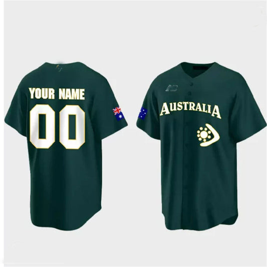 Custom 2023 World Baseball Classic Jersey ¨C Green Stitches Baseball Jerseys - Main View