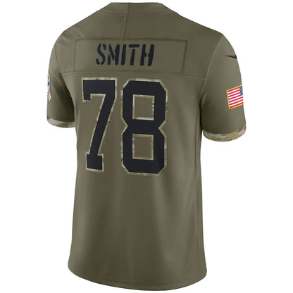 B.Bills #78 Bruce Smith Olive 2022 Salute To Service Retired Player Limited Jersey Football Stitched American Jerseys - Main View