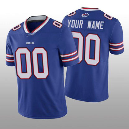 Custom B.Bills Royal Vapor Limited 100th Season Jersey Stitched Jersey Football Jerseys - Main View