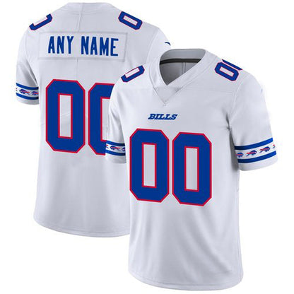 Custom B.Bills White Team Logo Vapor Limited Jersey Stitched Jersey Football Jerseys - Main View