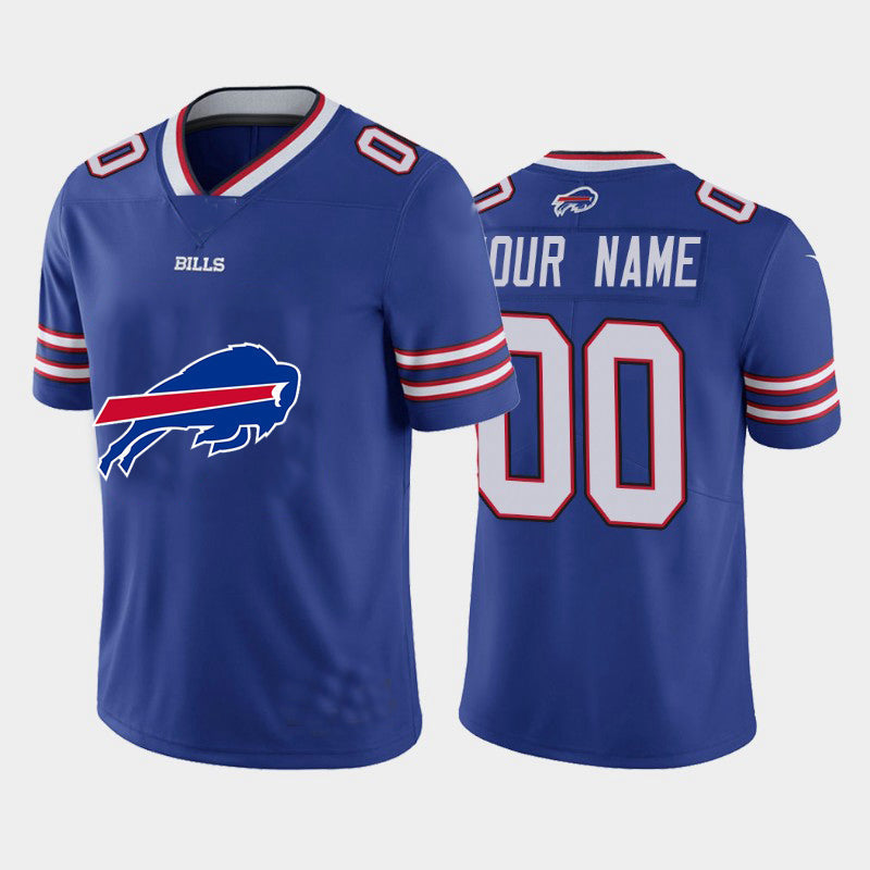 Custom B.Bills Royal Team Big Logo Vapor Untouchable Limited Jersey Stitched Jersey Football Jerseys - Main View