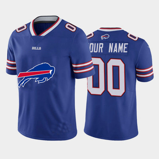 Custom B.Bills Royal Team Big Logo Vapor Untouchable Limited Jersey Stitched Jersey Football Jerseys - Main View