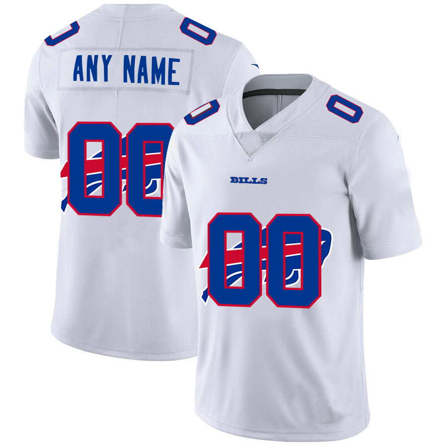 Custom B.Bills White Team Big Logo Vapor Untouchable Limited Jersey Stitched Jersey Football Jerseys - Main View
