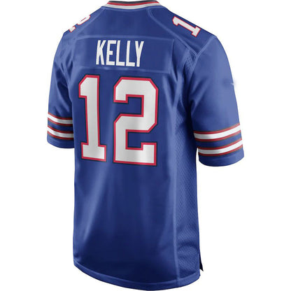 B.Bills #12 Jim Kelly Royal Game Retired Player Jersey Football Stitched American Jerseys - Main View