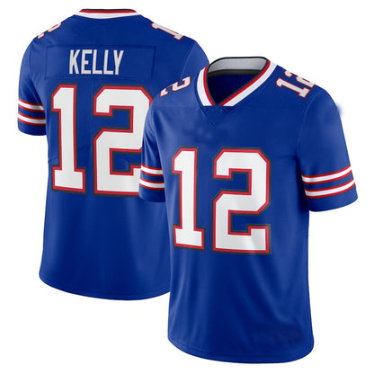 B.Bills #12 Jim Kelly Mitchell & Ness Royal Big & Tall 1990 Retired Player Replica Jersey Football Stitched American Jerseys - Main View
