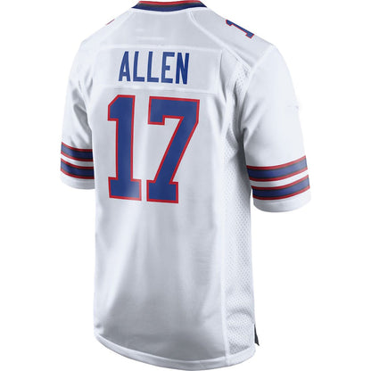B.Bills #17 Josh Allen White Game Player Jersey Football Stitched American Jerseys - Main View