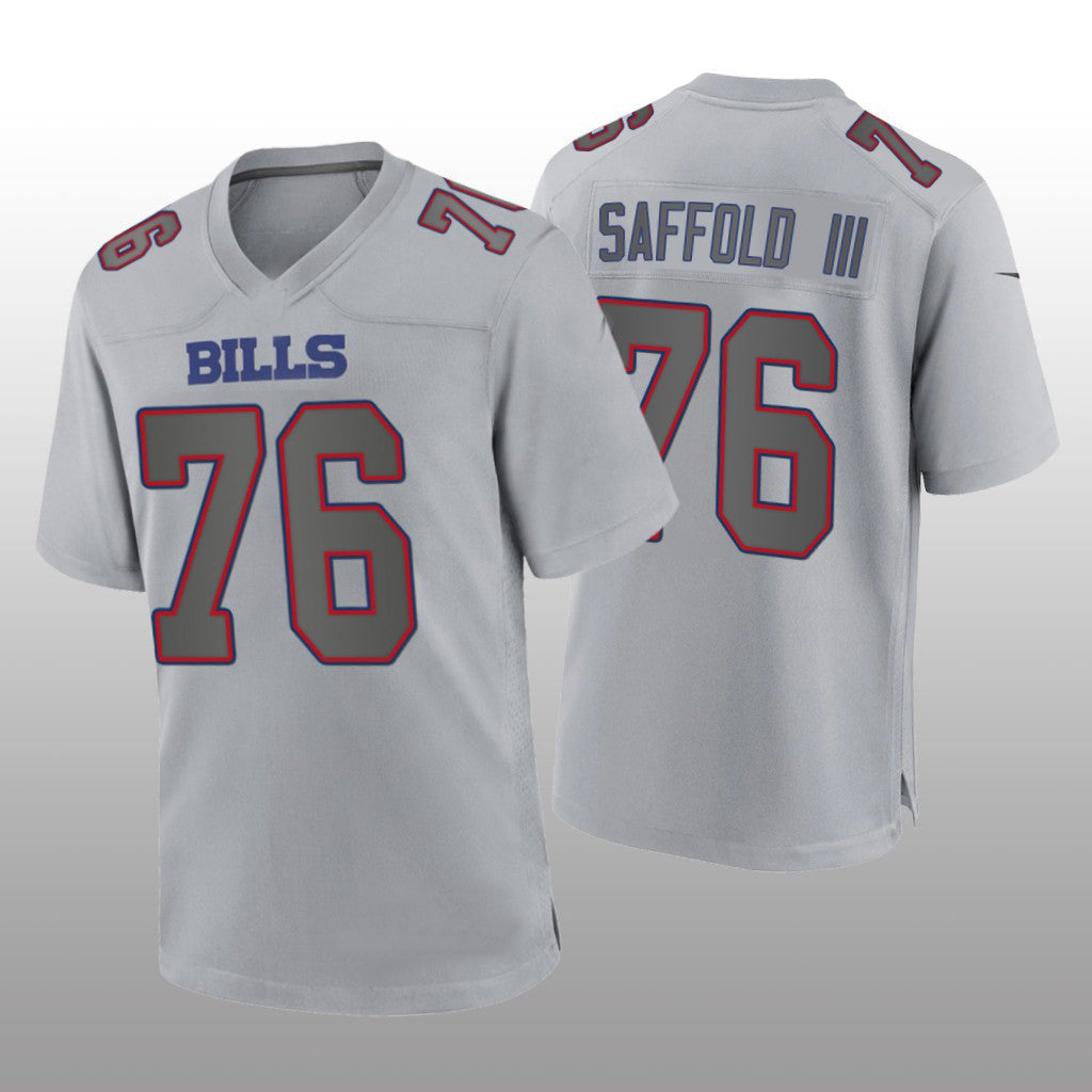 B.Bills #76 Rodger Saffold III Gray Atmosphere Game Jersey Football Stitched American Jerseys - Main View