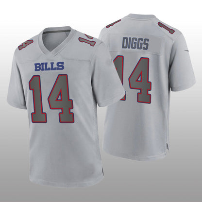 B.Bills #14 Stefon Diggs Gray Atmosphere Game Jersey Football Stitched American Jerseys - Main View