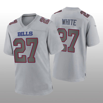 B.Bills #27 Tre'Davious White Gray Atmosphere Game Jersey Football Stitched American Jerseys - Main View