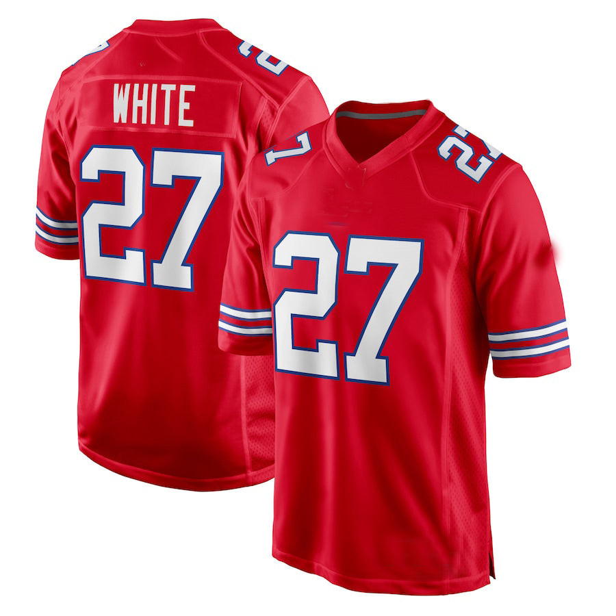 B.Bills #27 Tre'Davious White Red Game Player Jersey Football Stitched American Jerseys - Main View