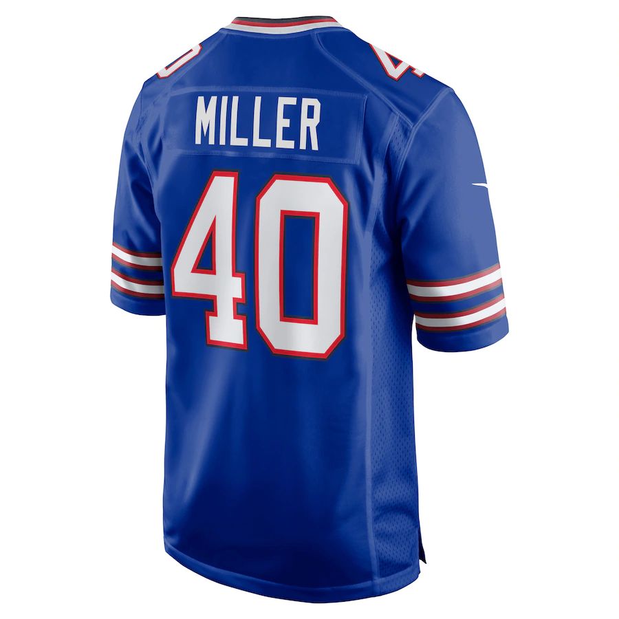 B.Bills #40 Von Miller Royal Game Jersey Football Stitched American Jerseys - Main View