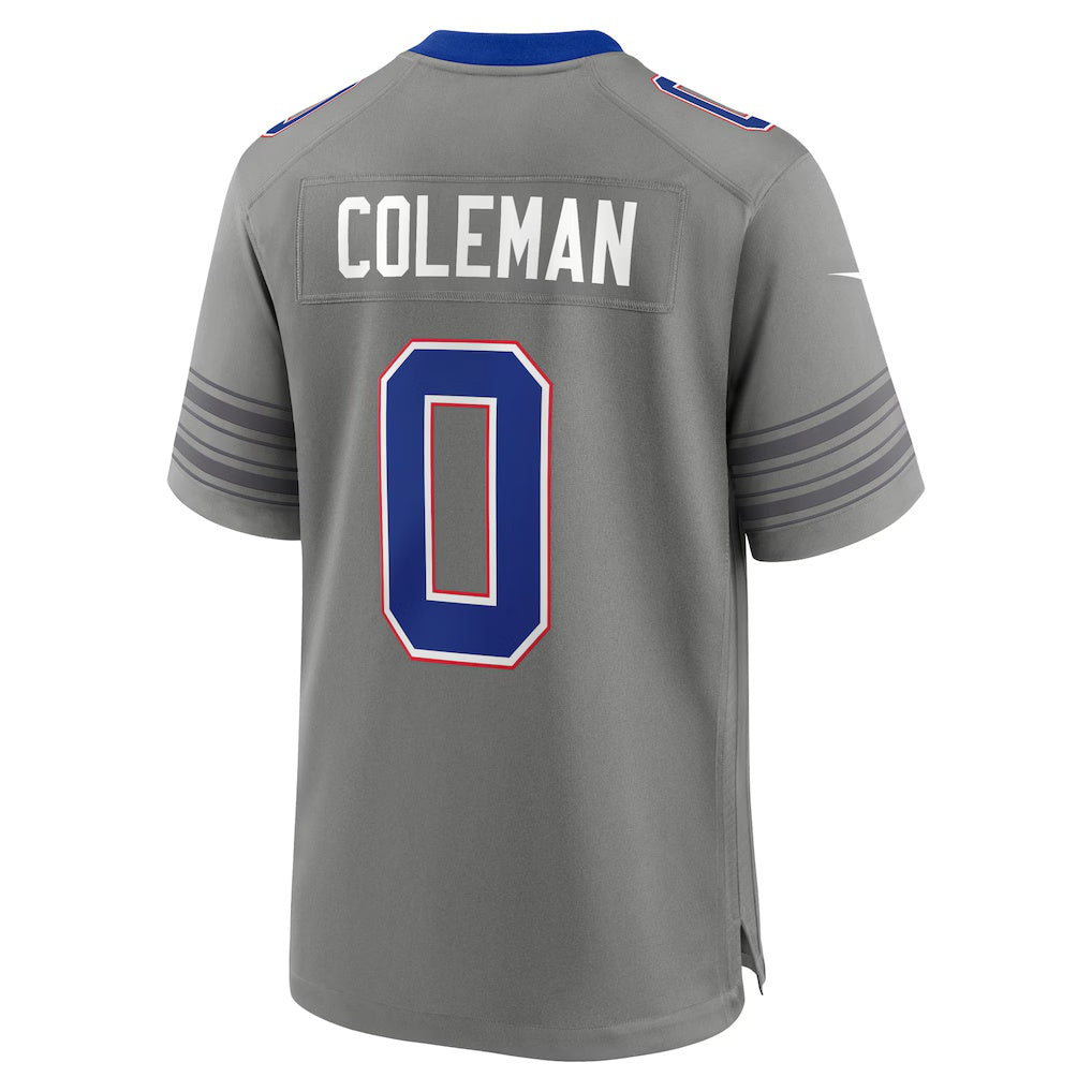 B.Bills #0 Keon Coleman Gray Nickel City Game Football Jersey - Main View