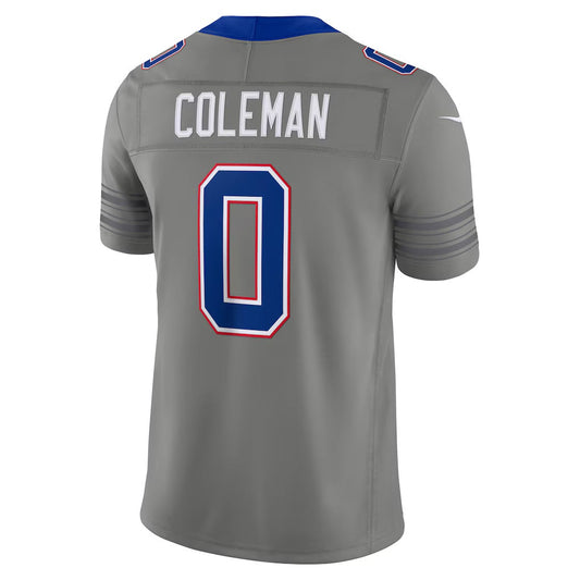 B.Bills #0 Keon Coleman Gray Nickel City Vapor F.U.S.E. Stitched Limited Football Jersey - Main View